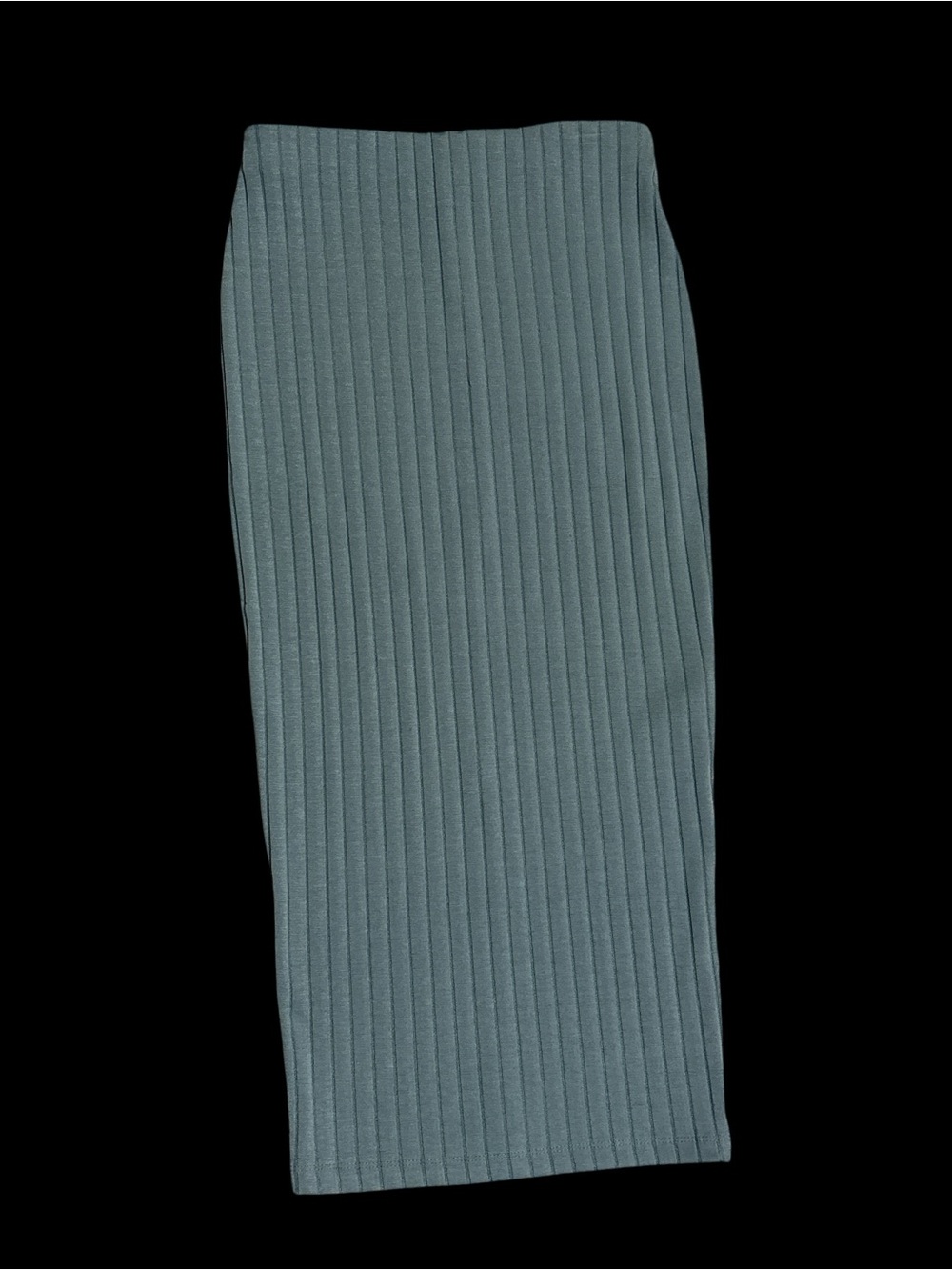 Topshop Ribbed Midi Skirt in Slate Blue